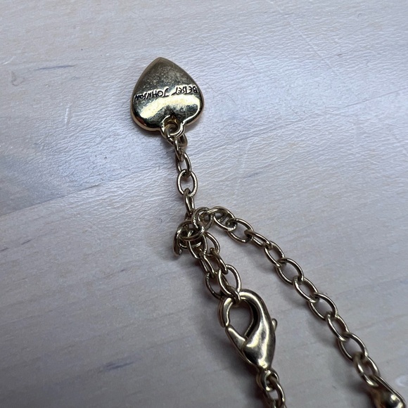 Betsey Johnson Vintage Poodle Heart Bow Crystal Charms Statement Necklace - Picture 7 of 10